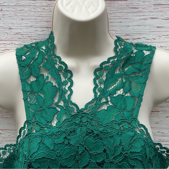 Sandro Riviera Lace Mini Dress in Green Sz 2 - Picture 7 of 15